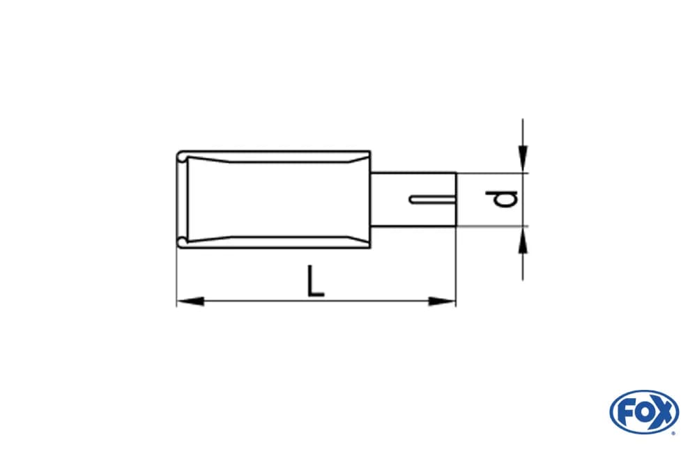 Endrohr Typ 16 mit Schelle Ø 100mm rund eingerollt / abgeschrägt / ohne Absorber