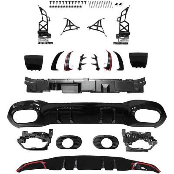 MERCEDES A-KLASSE - HECK DIFFUSOR SET A35 AMG EDITION ONE OPTIK