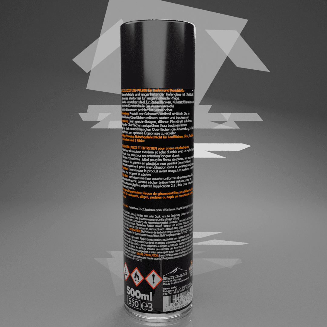 Flatee BlackTire Spray Reifenschwärzer 500ml 18001 – Bild 4