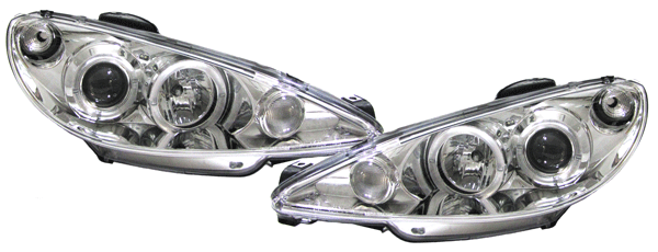 PEUGEOT 206 (H4) - SCHEINWERFER ANGEL EYES