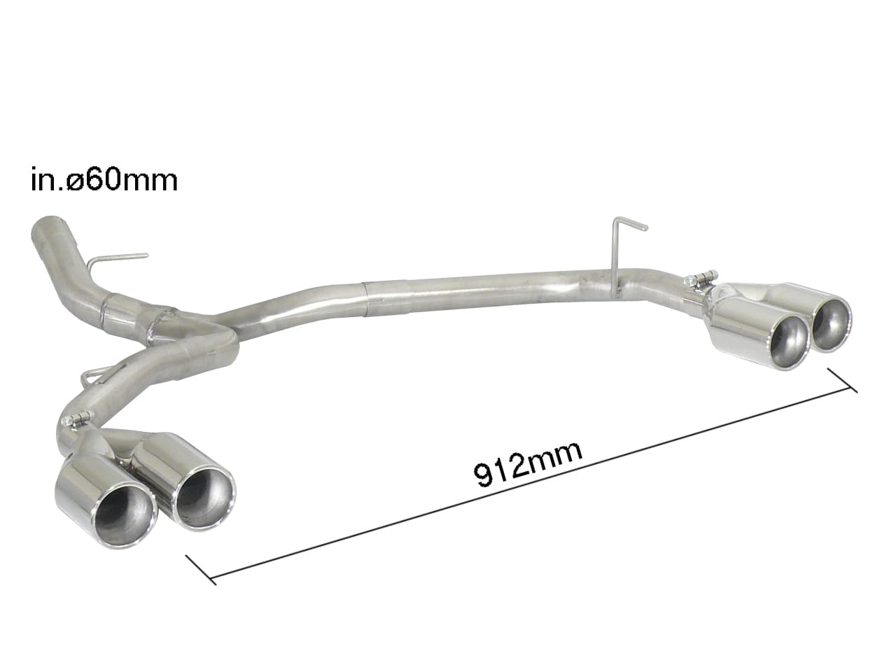 BMW 123d - RAGAZZON DUPLEX ENDSCHALLDÄMPFER-ERSATZ-ROHR-SYSTEM