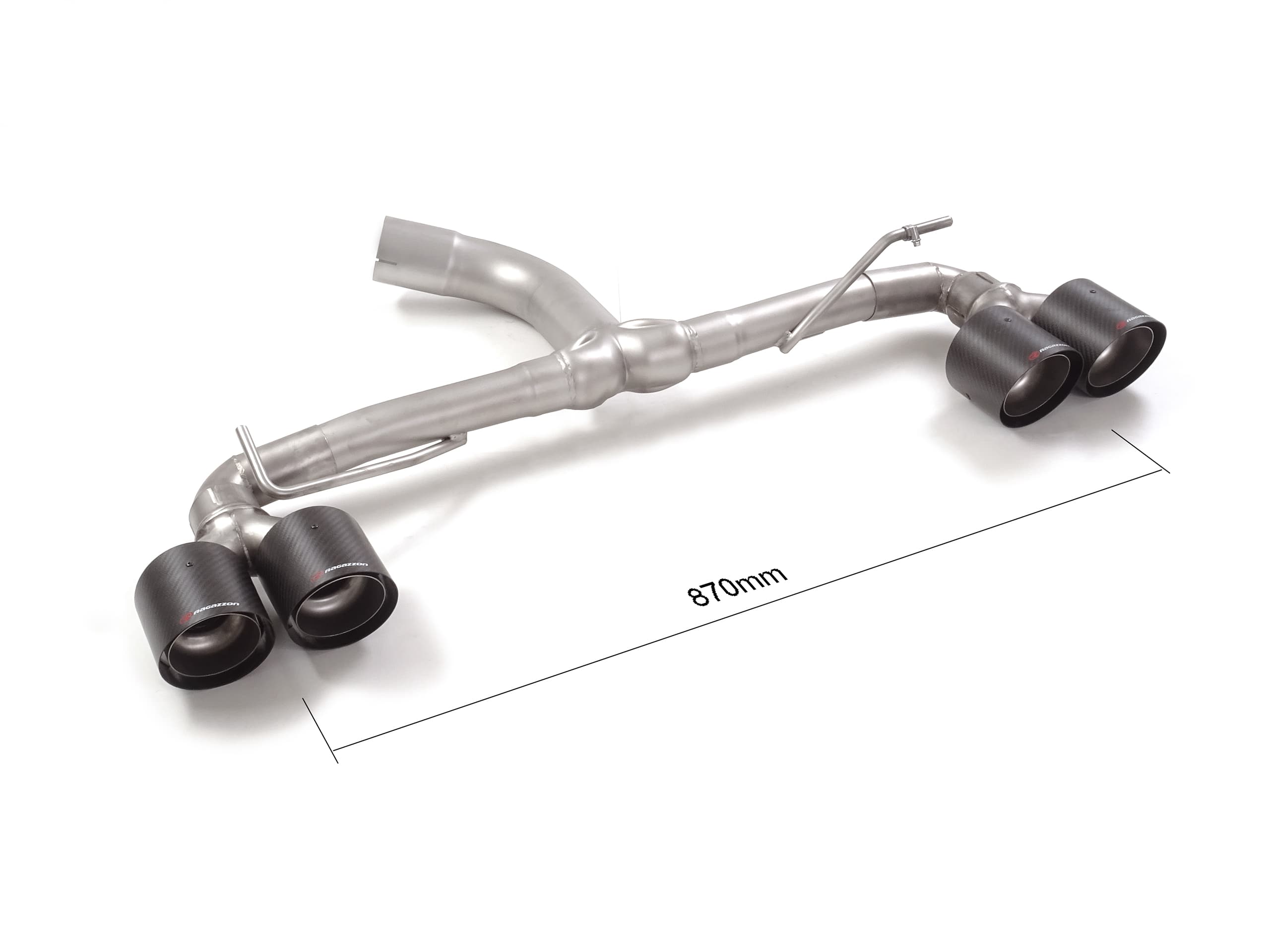 TOYOTA YARIS GR - RAGAZZON DUPLEX ENDSCHALLDÄMPFER-ERSATZ-ROHR-SYSTEM Ø 70MM – Ragazzon