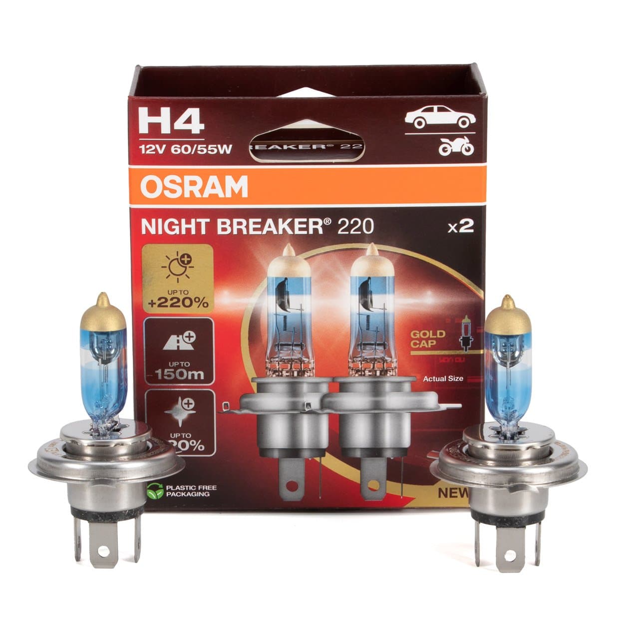 SET H4 OSRAM NIGHTBREAKER LEUCHTMITTEL GLÜHLAMPE 64193NB220