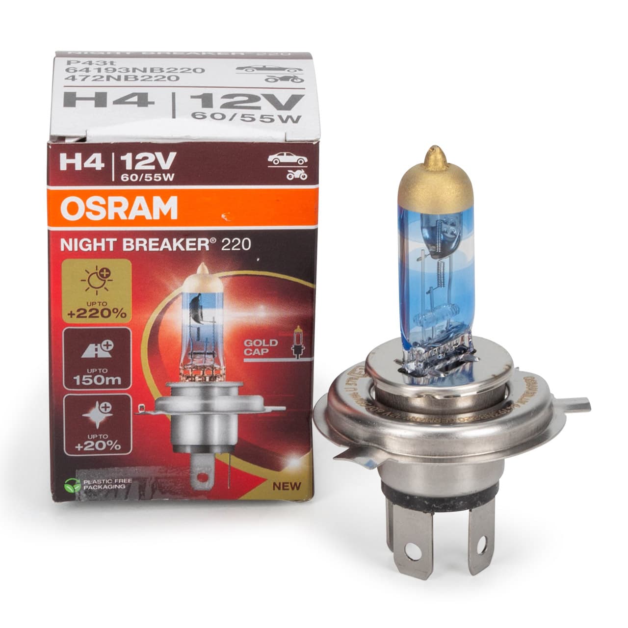 H4 OSRAM NIGHTBREAKER LEUCHTMITTEL GLÜHLAMPE 64193NB220