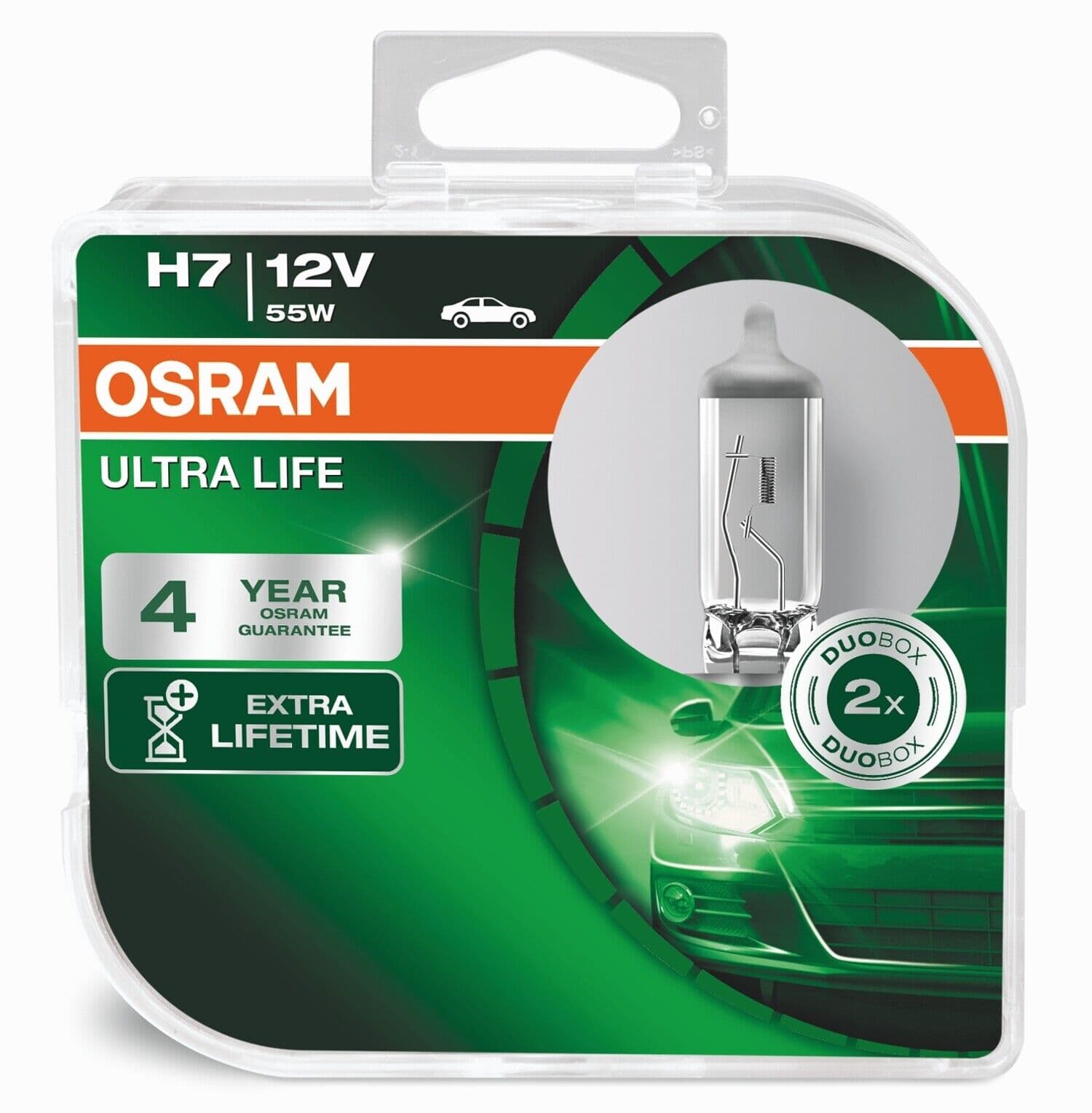 OSRAM H7 ULTRA LIFE 12V 55W 2er Set LongLife Halogenlampe 64210ULT – Bild 3