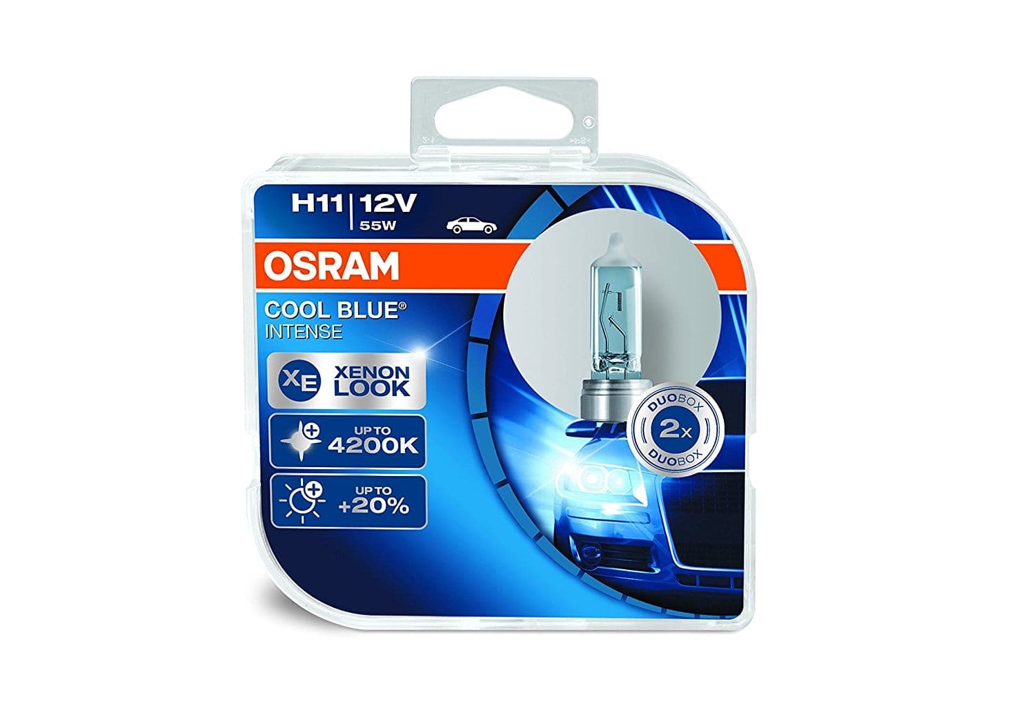 H11 12V 55W PGJ19-2 Cool Blue INTENSE 4200K +20% 64211CBI-HCB
