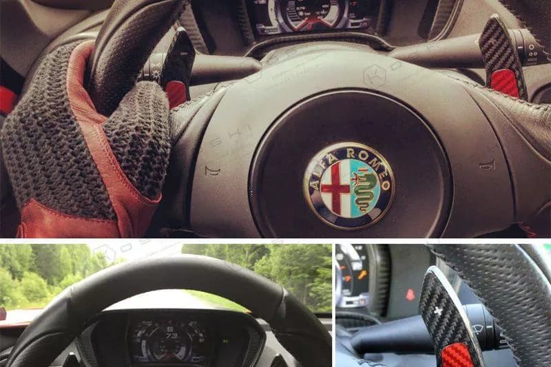 Alfa Romeo 4C Koshi Schaltwippen rot Carbon V.1 – Bild 5