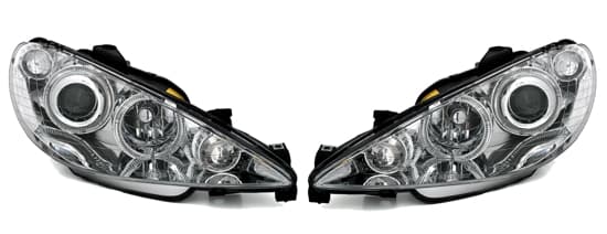 PEUGEOT 206 (H7) - SCHEINWERFER ANGEL EYES (DEPO)