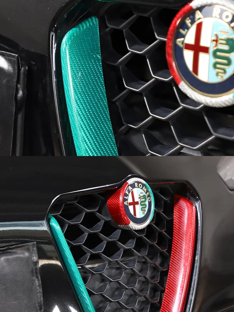 ALFA ROMEO GIULIA - CARBON FRONTGRILL & LOGO RAHMEN ABDECKUNG V.2 – Bild 5