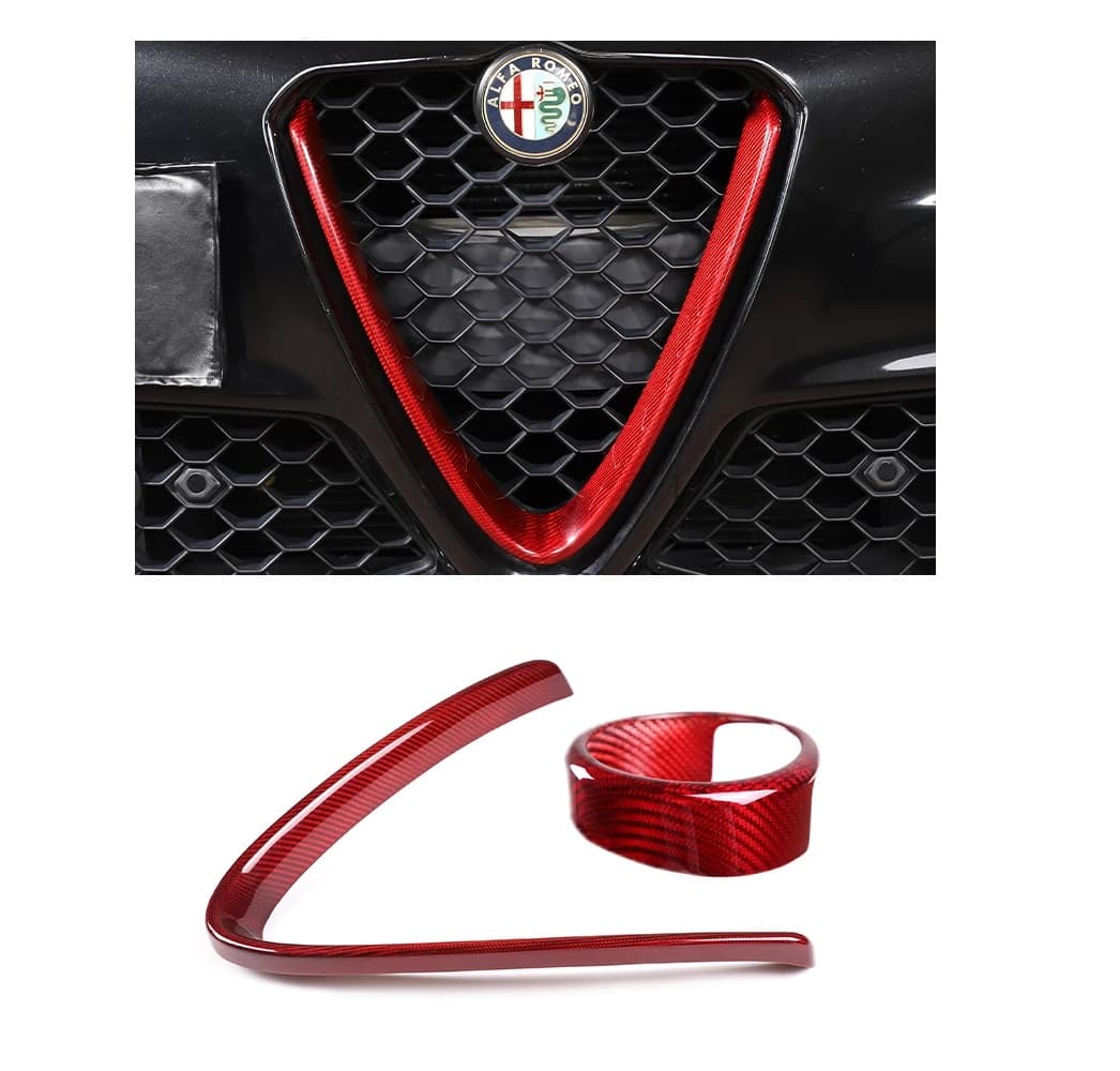 ALFA ROMEO GIULIA - CARBON FRONTGRILL & LOGO RAHMEN ABDECKUNG V.1