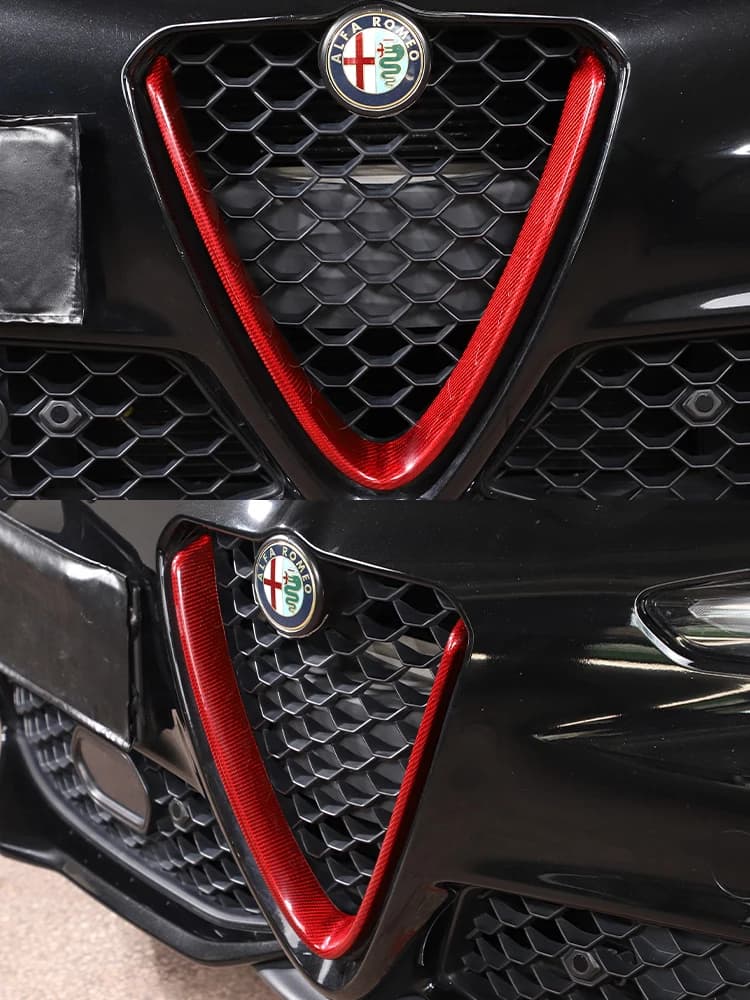 ALFA ROMEO GIULIA - CARBON FRONTGRILL & LOGO RAHMEN ABDECKUNG V.1 – Bild 5