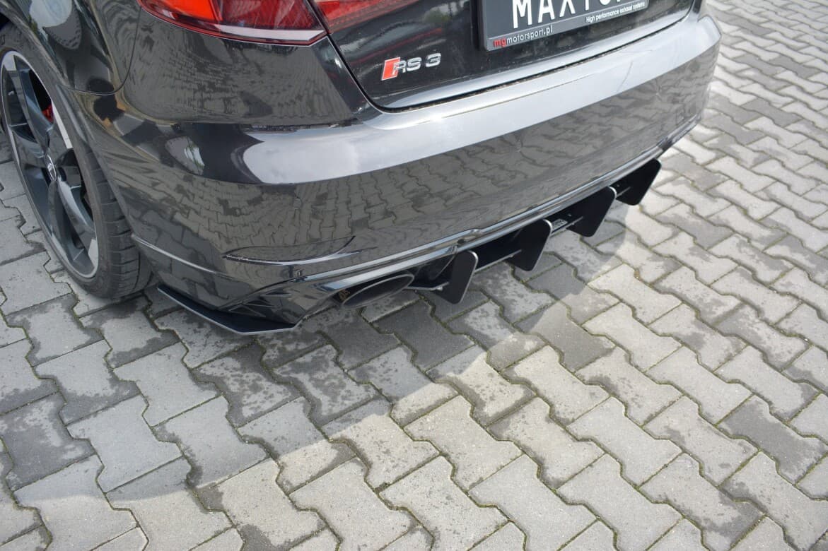 AUDI RS3 2017+ - MAXTON DESIGN RACING HECK DIFFUSOR ANSATZ ADD-ON – Bild 2