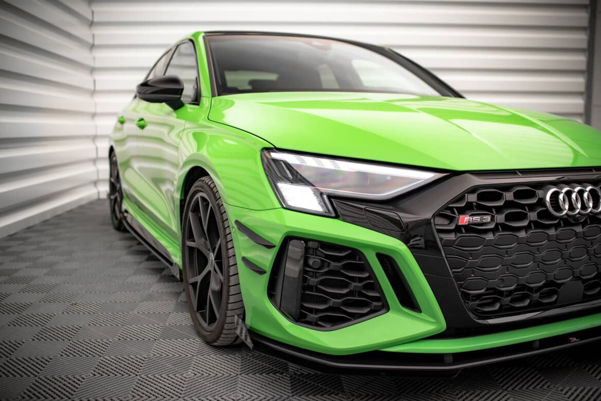 AUDI RS3 - MAXTON DESIGN CANARDS WINGS FLAPS FRONTSTOSSSTANGE 4-TEILIG (DTC) – Bild 2