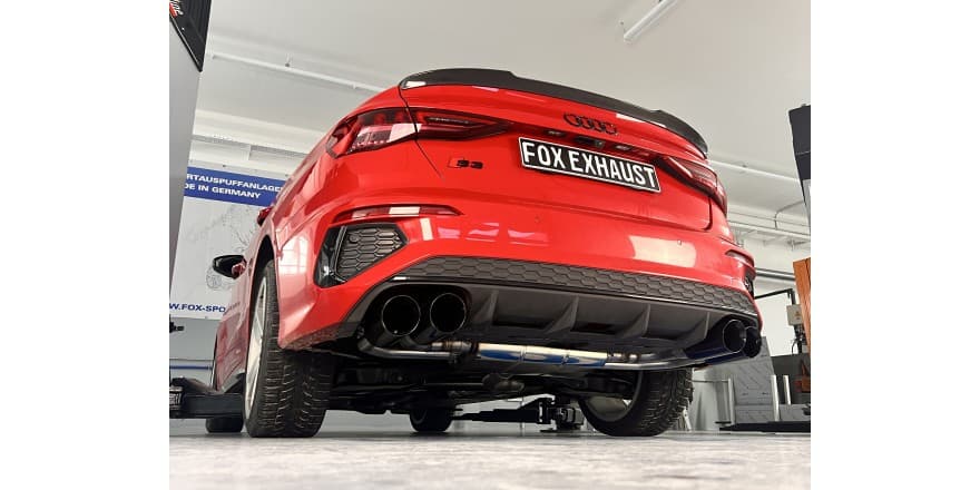 AUDI S3 LIMOUSINE - FOX DUPLEX SPORTAUSPUFF ANLAGE AB OPF Ø 76MM – Bild 4