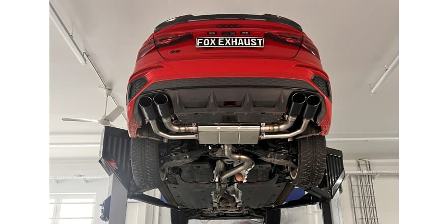 AUDI S3 LIMOUSINE - FOX DUPLEX SPORTAUSPUFF ANLAGE AB OPF Ø 76MM