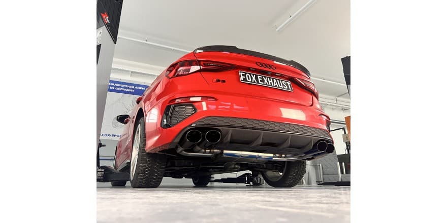 AUDI S3 LIMOUSINE - FOX DUPLEX SPORTAUSPUFF ANLAGE AB OPF Ø 76MM