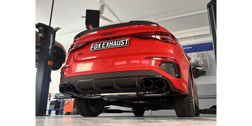 AUDI S3 LIMOUSINE - FOX DUPLEX SPORTAUSPUFF ANLAGE AB OPF Ø 76MM – Bild 2