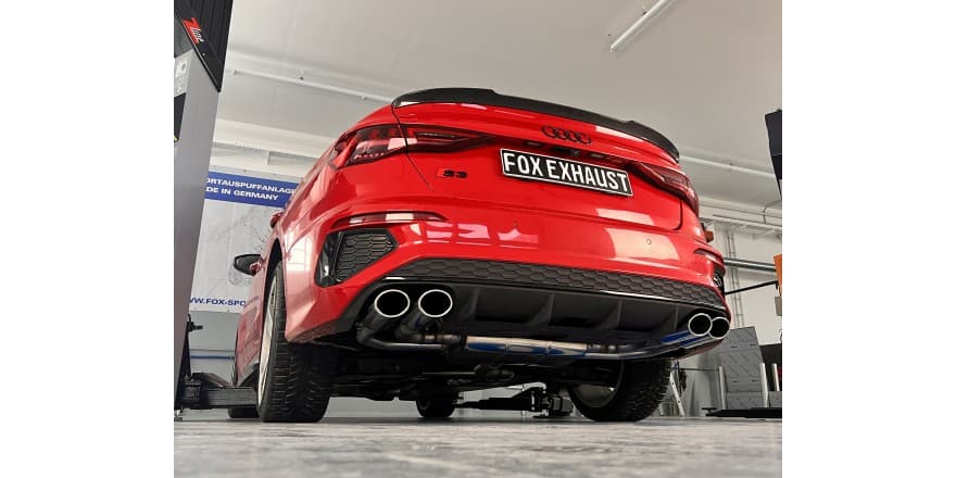 AUDI S3 LIMOUSINE - FOX DUPLEX SPORTAUSPUFF ANLAGE AB OPF Ø 76MM – Bild 4