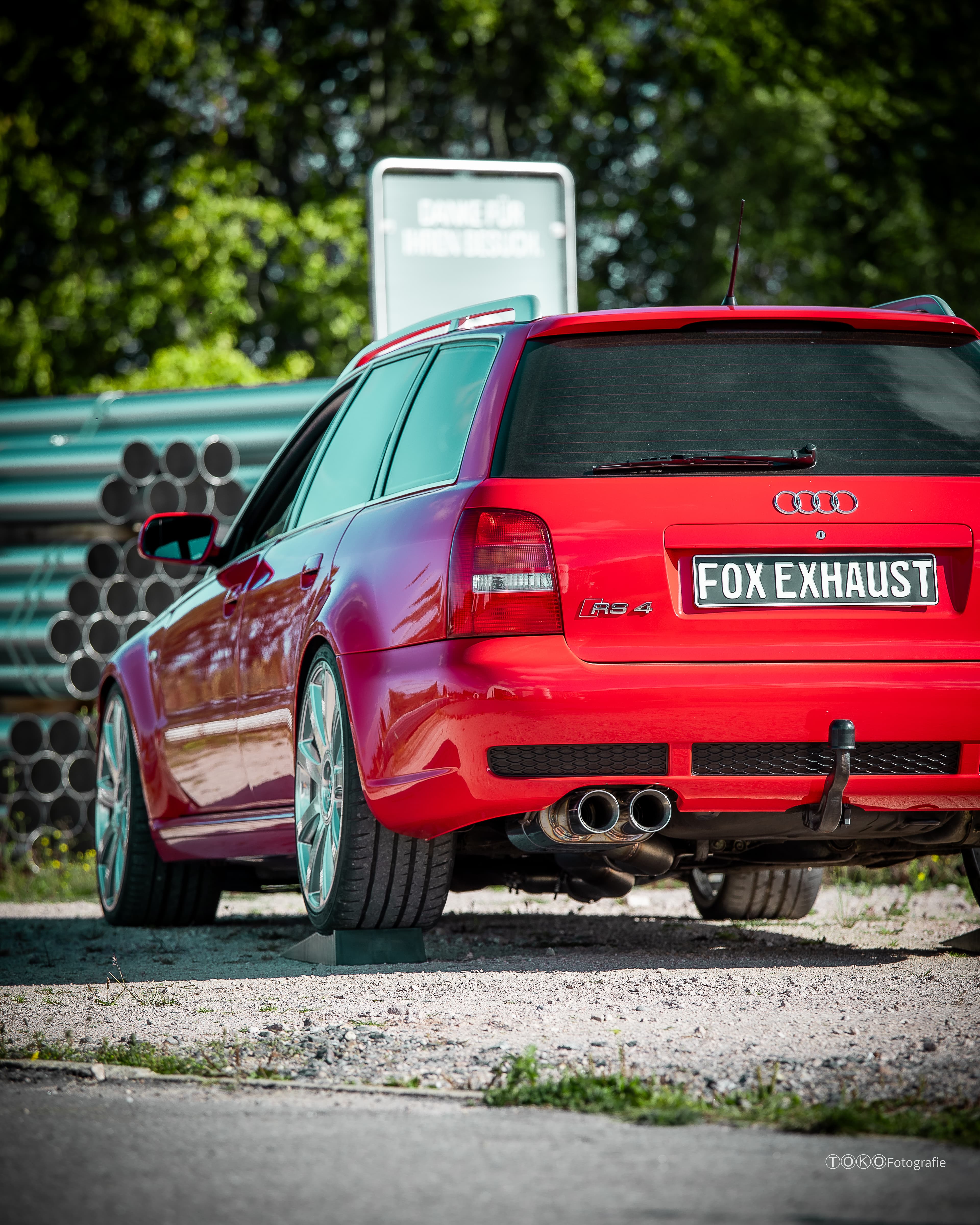 AUDI RS4 - FOX SPORTAUSPUFF ANLAGE AB KATALYSATOR Ø 90MM – Bild 4