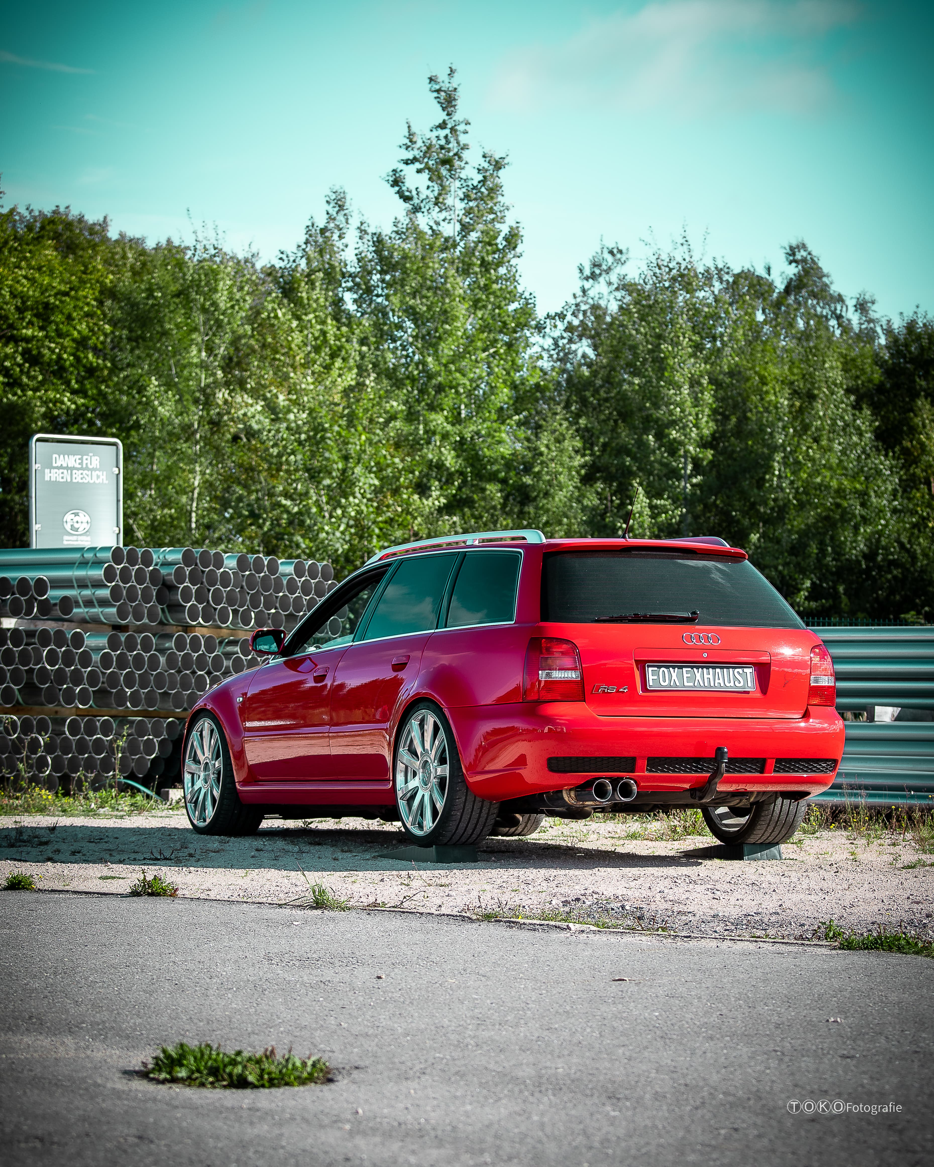 AUDI RS4 - FOX SPORTAUSPUFF ANLAGE AB KATALYSATOR Ø 90MM – Bild 5