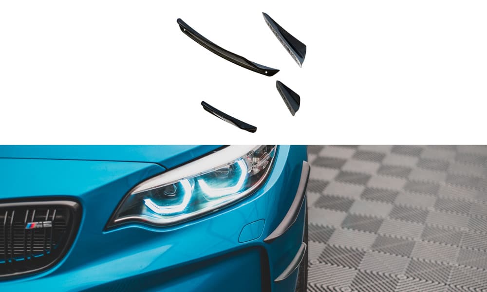BMW M2 - MAXTON DESIGN FRONT STOSSSTANGE CANARDS WINGS FLÜGEL BM-2-87-M-CAN1