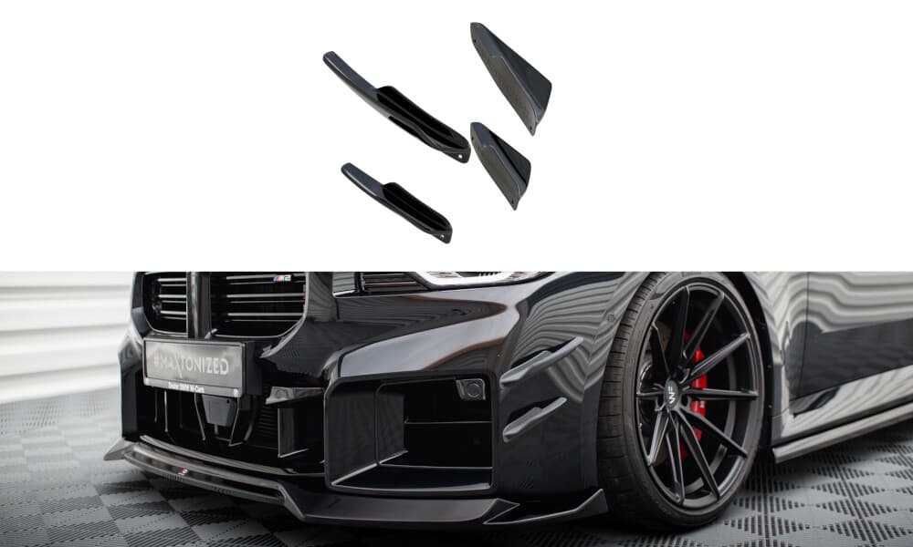 BMW M2 - MAXTON DESIGN FRONT STOSSSTANGE CANARDS WINGS FLÜGEL BM-M2-G87-CAN1