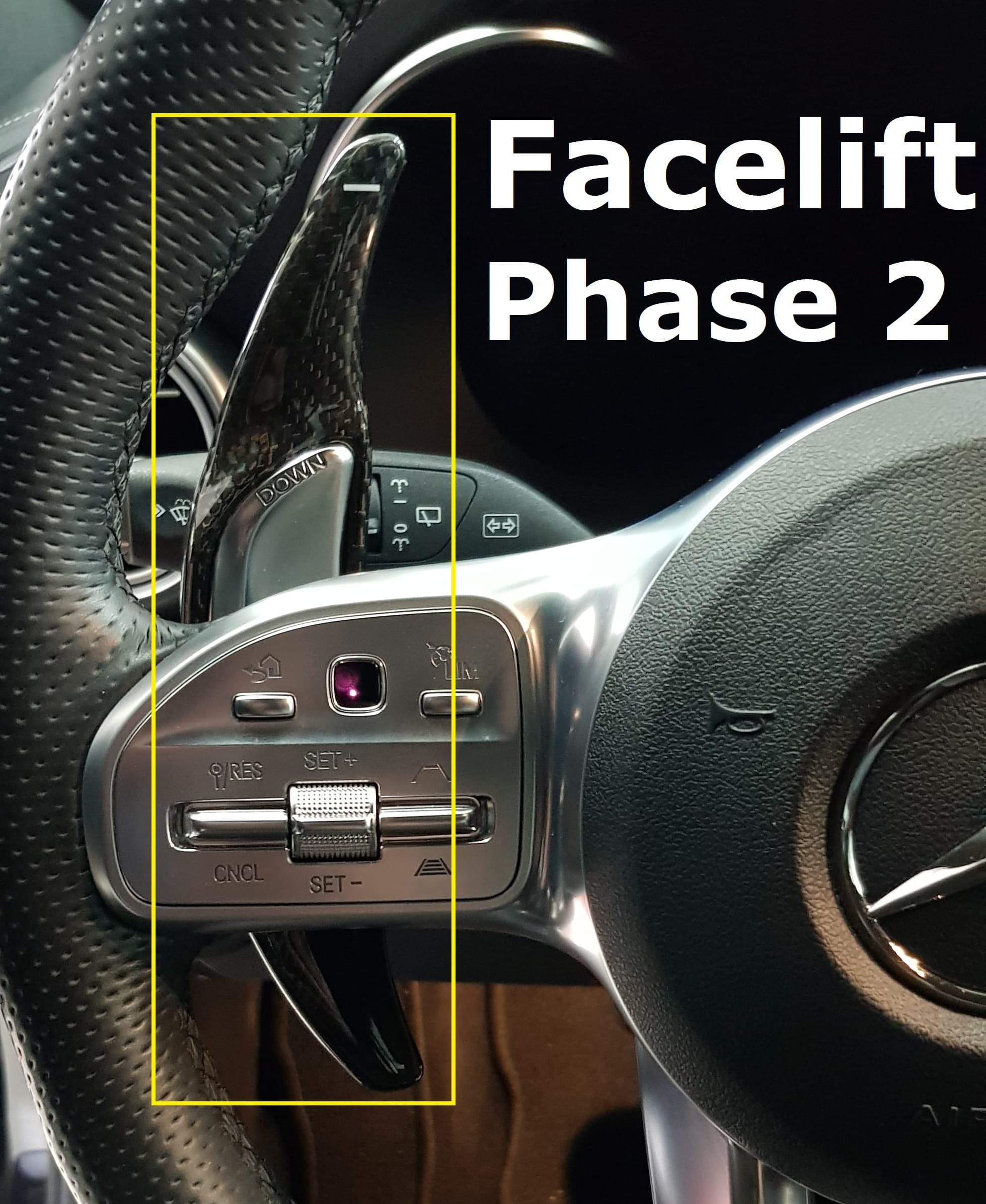 MERCEDES AMG CARBON FIBER SCHALTWIPPEN VERLÄNGERUNGEN – Bild 5