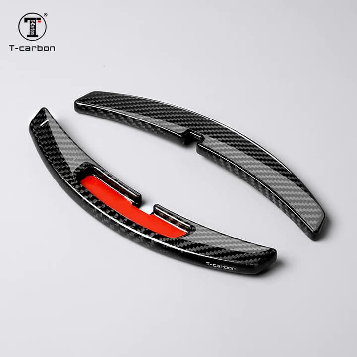 PORSCHE TAYCAN CARBON FIBER SCHALTWIPPEN VERLÄNGERUNGEN – Bild 3