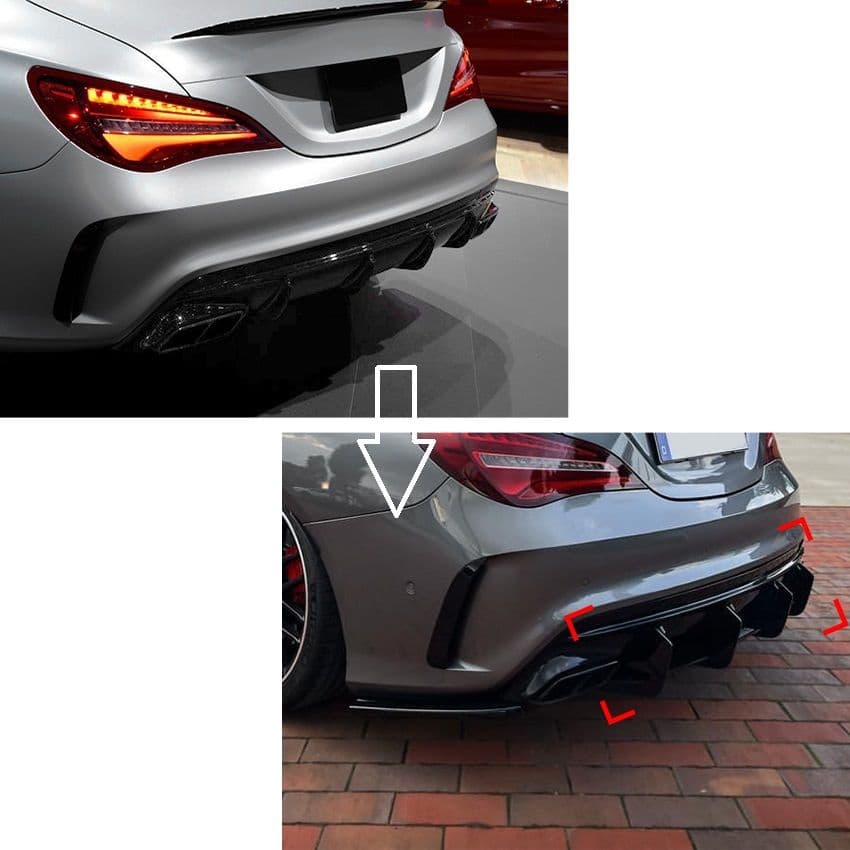 MERCEDES CLA 45 AMG - HECK DIFFUSOR ANSATZ V.1 – Bild 3