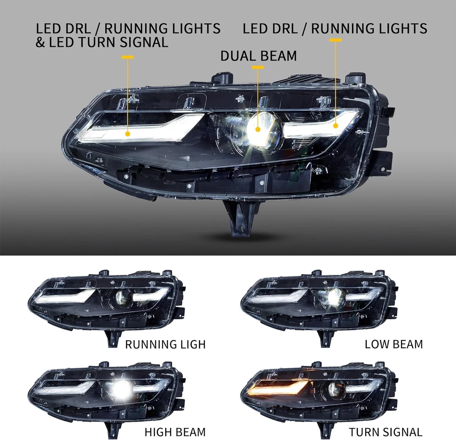 CHEVROLET CAMARO 2019->2023 - FULL LED LIGHTBAR SCHEINWERFER (DYNAMIC) – Bild 2