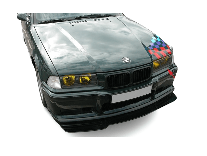 BMW E36 COUPE - ORIGINALE GELBE BMW STREUSCHEIBEN – Bild 4