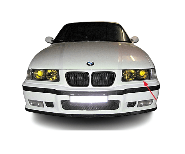 BMW E36 COUPE - ORIGINALE GELBE BMW STREUSCHEIBEN – Bild 2