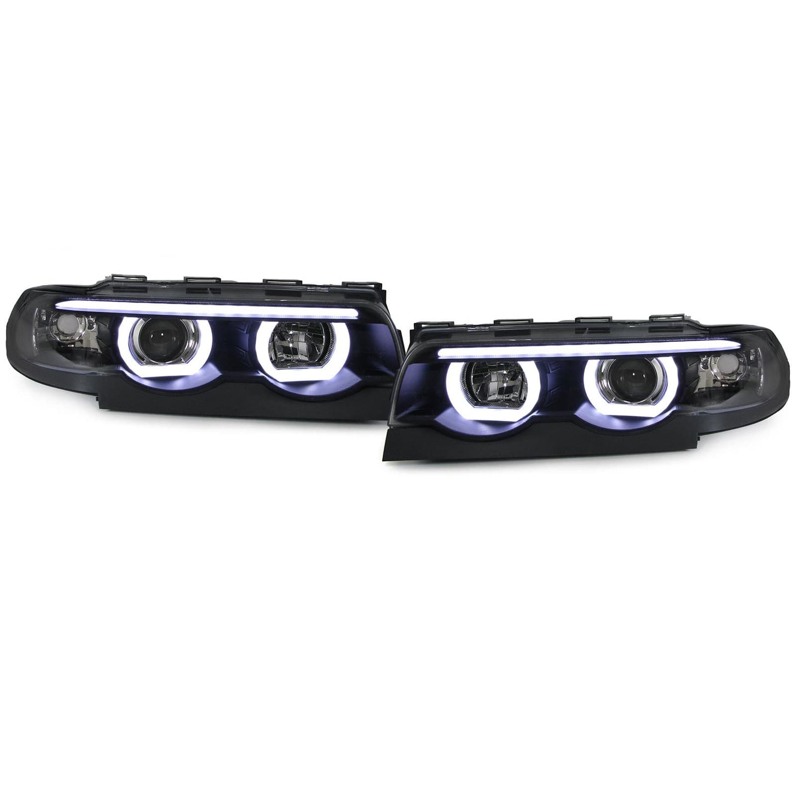BMW E38 - SCHEINWERFER LED ANGEL EYES – Bild 2