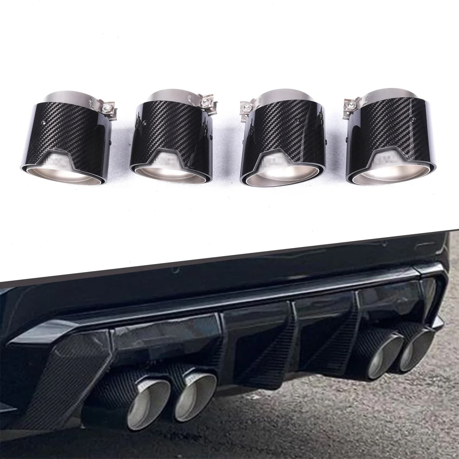BMW M PERFORMANCE OPTIK ENDROHRBLENDEN CARBON G80 G81 G82