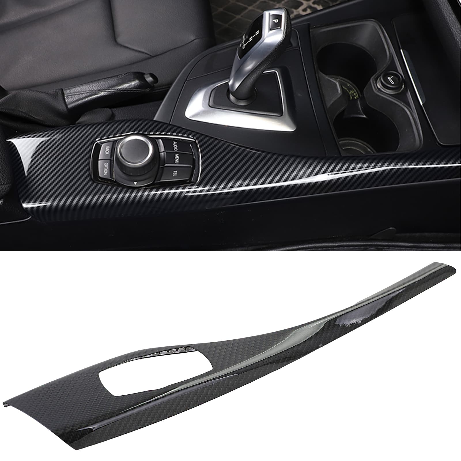 BMW F20 F21 F22 F23 CARBON MULTIMEDIA MITTELKONSOLE COVER ABDECKUNG