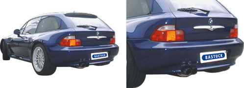 BMW Z3 COUPE - BASTUCK SPORT AUSPUFF 2 x Ø 70MM – Bild 3