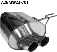 BMW Z3 COUPE - BASTUCK SPORT AUSPUFF ANLAGE 2 x Ø 70MM – Bild 2