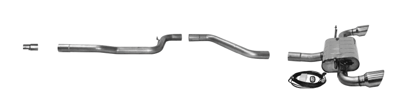 FORD FOCUS ST-LINE - Ø 70MM DUPLEX SPORT AUSPUFF ANLAGE AB OPF – Bild 2