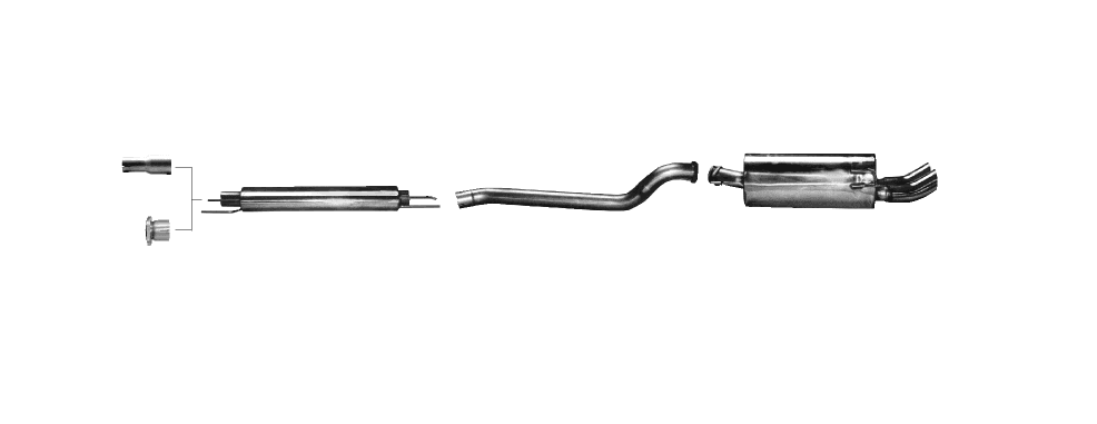 OPEL ASTRA G - SPORTAUSPUFF ANLAGE AB KATALYSATOR Ø 63.5MM