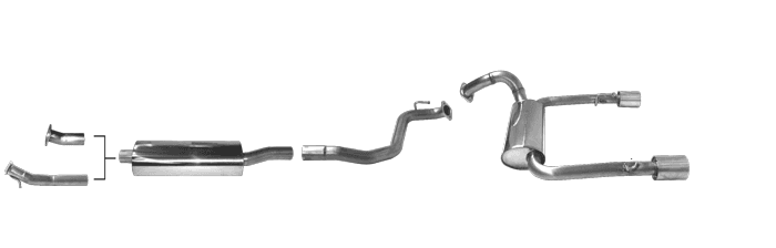 SUZUKI SWIFT - DUPLEX SPORTAUSPUFF ANLAGE AB KAT