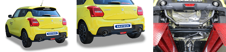 SUZUKI SWIFT SPORT - BASTUCK DUPLEX SPORTAUSPUFF ANLAGE AB KAT – Bild 3