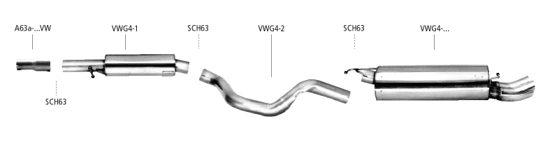 VW GOLF 4 - BASTUCK VORSCHALLDÄMPFER + VERBINDUNGSROHR – Bild 2