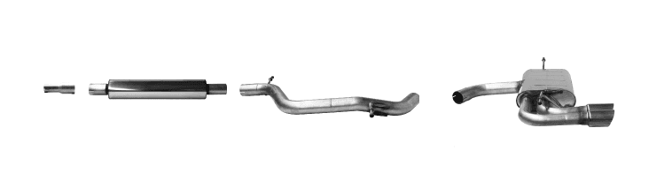 VW GOLF 7 - SPORTAUSPUFF ANLAGE AB KATALYSATOR