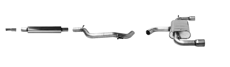 VW GOLF 7 - DUPLEX SPORTAUSPUFF ANLAGE AB KATALYSATOR