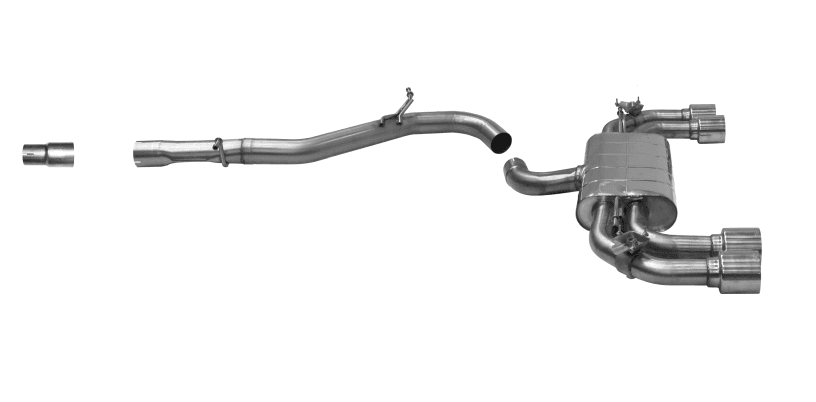 VW GOLF 8 R - DUPLEX SPORTAUSPUFF ANLAGE AB OPF Ø 76MM