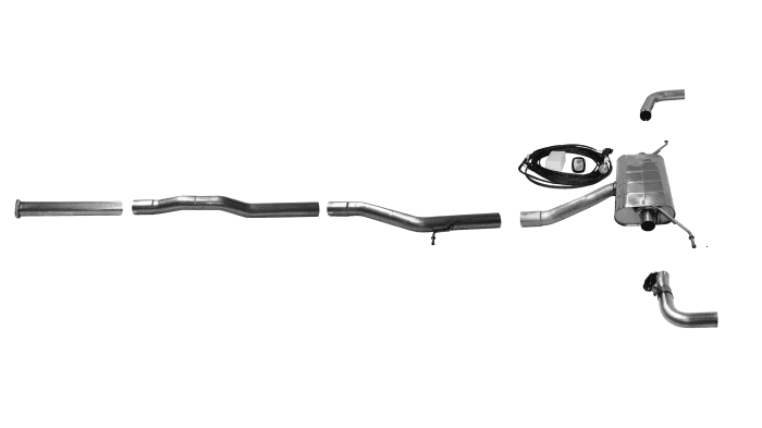 VOLVO S60 R-DESIGN - DUPLEX AUSPUFF ANLAGE Ø 70MM (GPS)