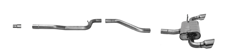 FORD FOCUS ST - Ø 70MM DUPLEX SPORT AUSPUFF ANLAGE AB OPF – Bild 2