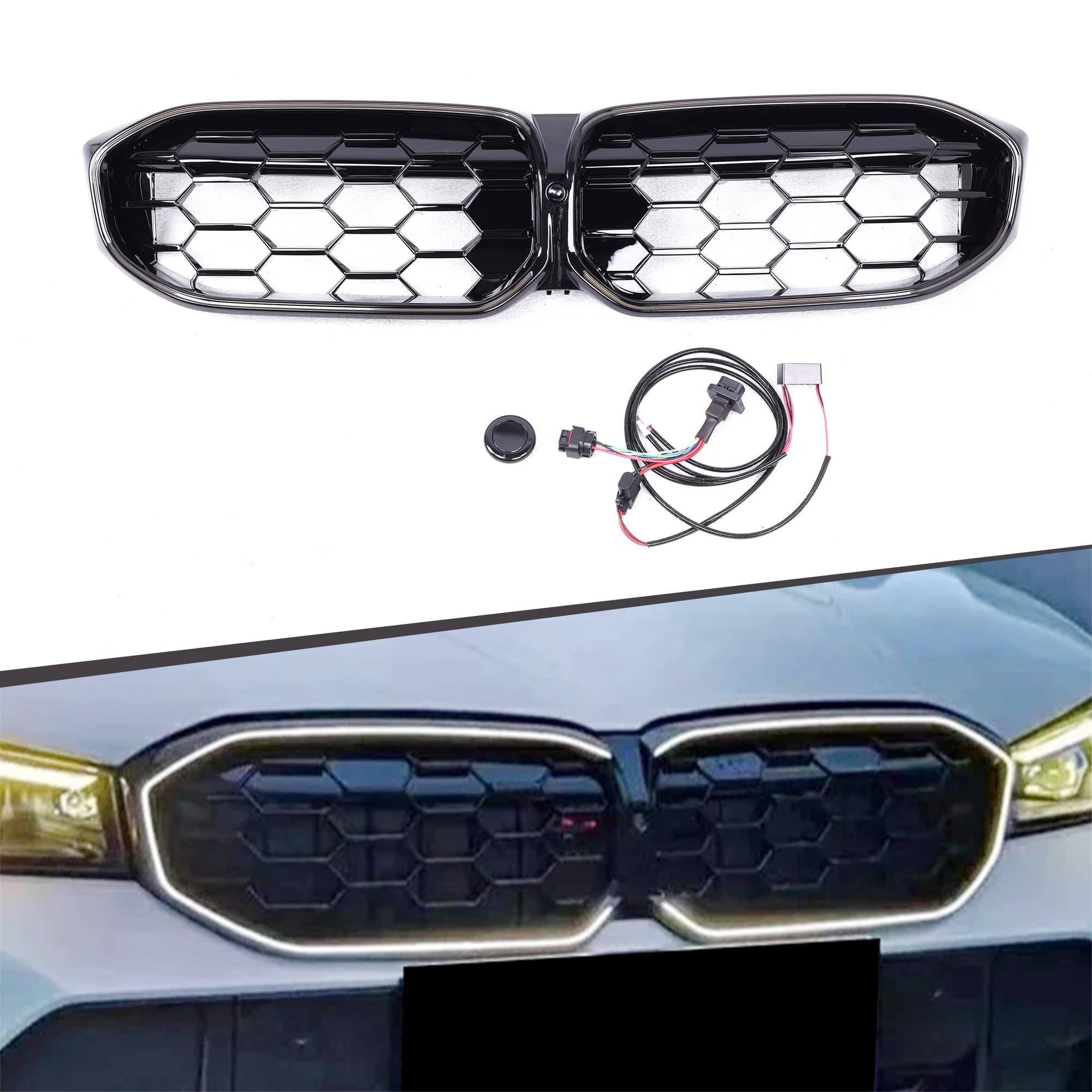 BMW G20 LCI - SPORTGRILL GLANZ MIT LED BELEUCHTUNG ICONIC GLOW V.4