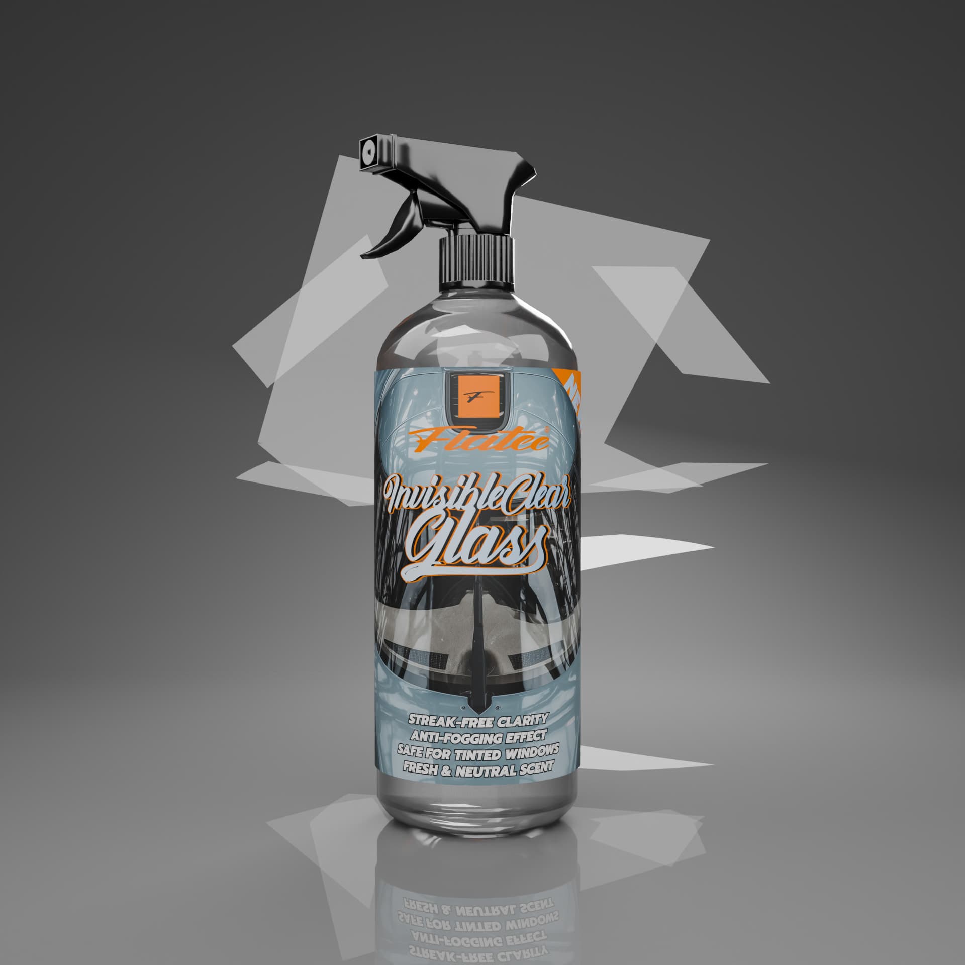 Flatee InvisibleClear Glass (750ml) – schlierenfreier Glas- und Scheibenreiniger 18005