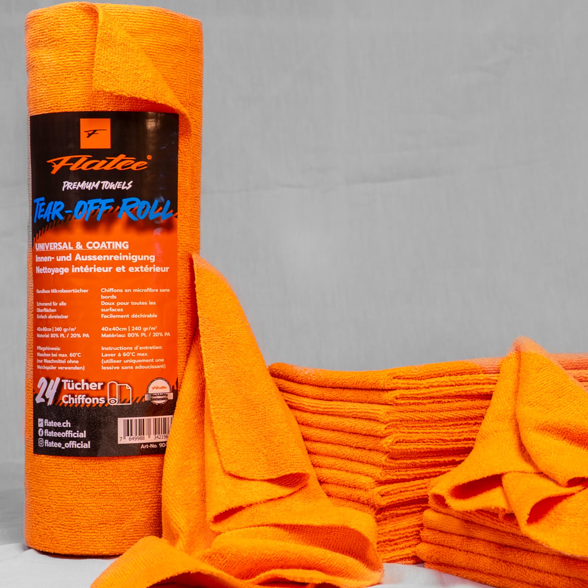 Flatee TEAR-OFF ROLL – Waschbares Mikrofaser Universaltuch auf der Rolle zum Abreissen # 9040.1 – Bild 2